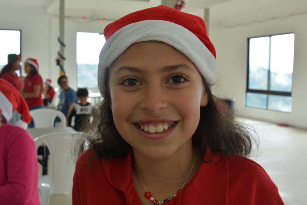 young girl at Emiliani home during holidays